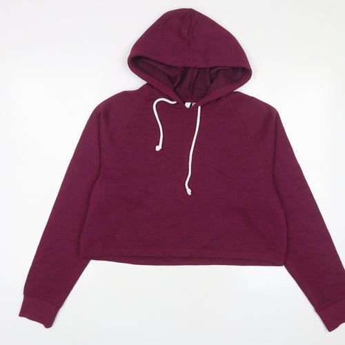 H&M Womens Purple Polyester Pullover Hoodie Size M Pullover