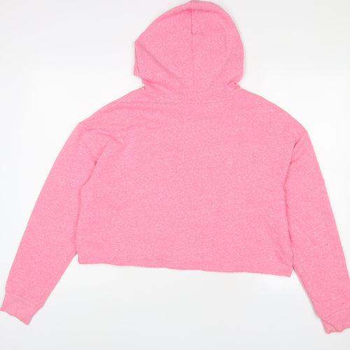 H&M Womens Pink Polyester Pullover Hoodie Size L Pullover