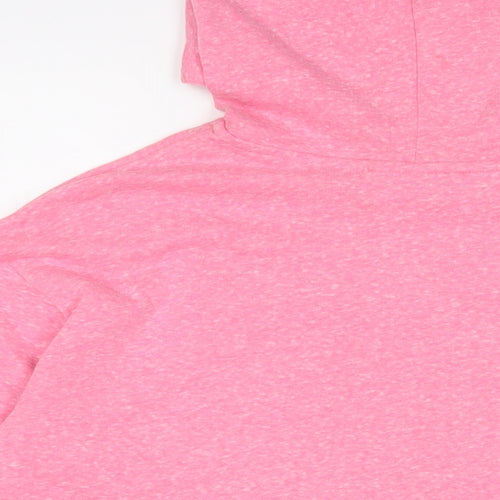 H&M Womens Pink Polyester Pullover Hoodie Size L Pullover
