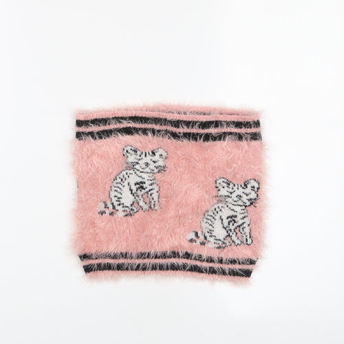 NEXT Girls Pink Acrylic A-Line Skirt Size 5-6 Years Regular Pull On