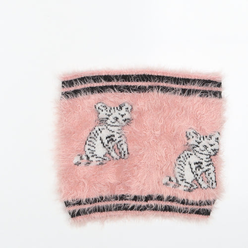 NEXT Girls Pink Acrylic A-Line Skirt Size 5-6 Years Regular Pull On