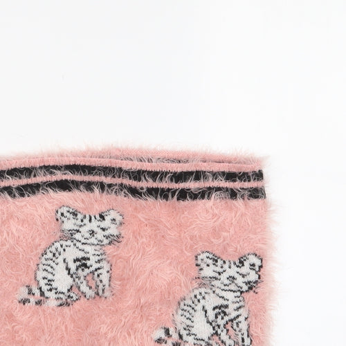 NEXT Girls Pink Acrylic A-Line Skirt Size 5-6 Years Regular Pull On