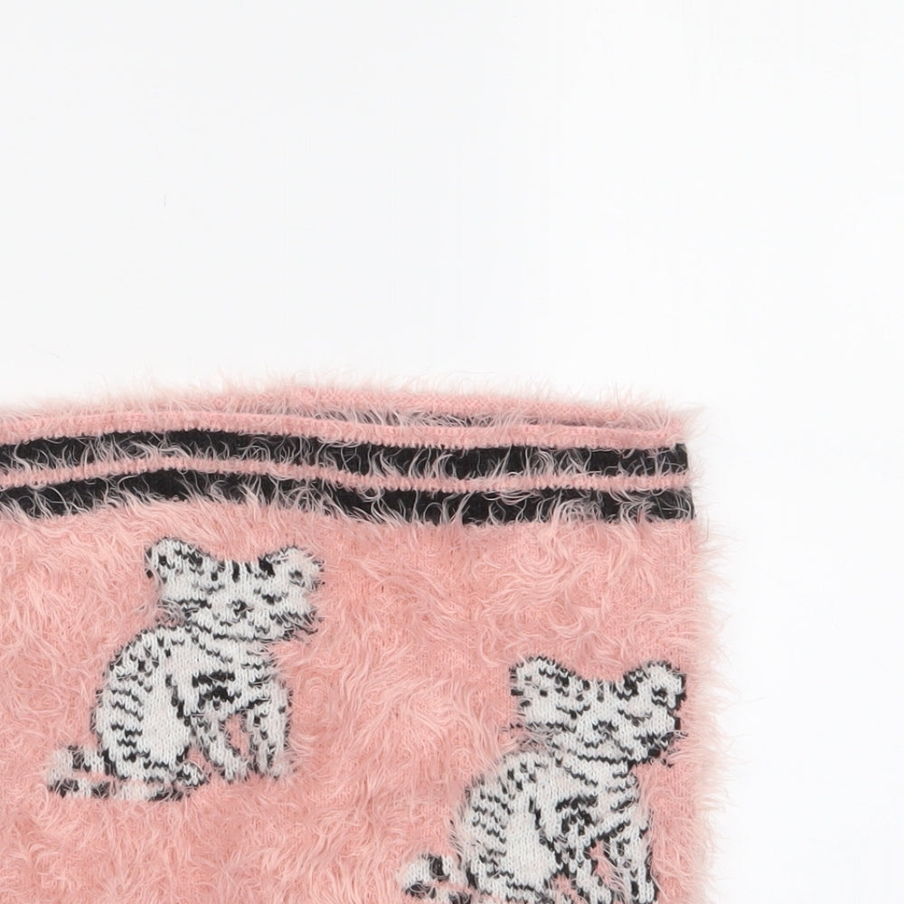 NEXT Girls Pink Acrylic A-Line Skirt Size 5-6 Years Regular Pull On