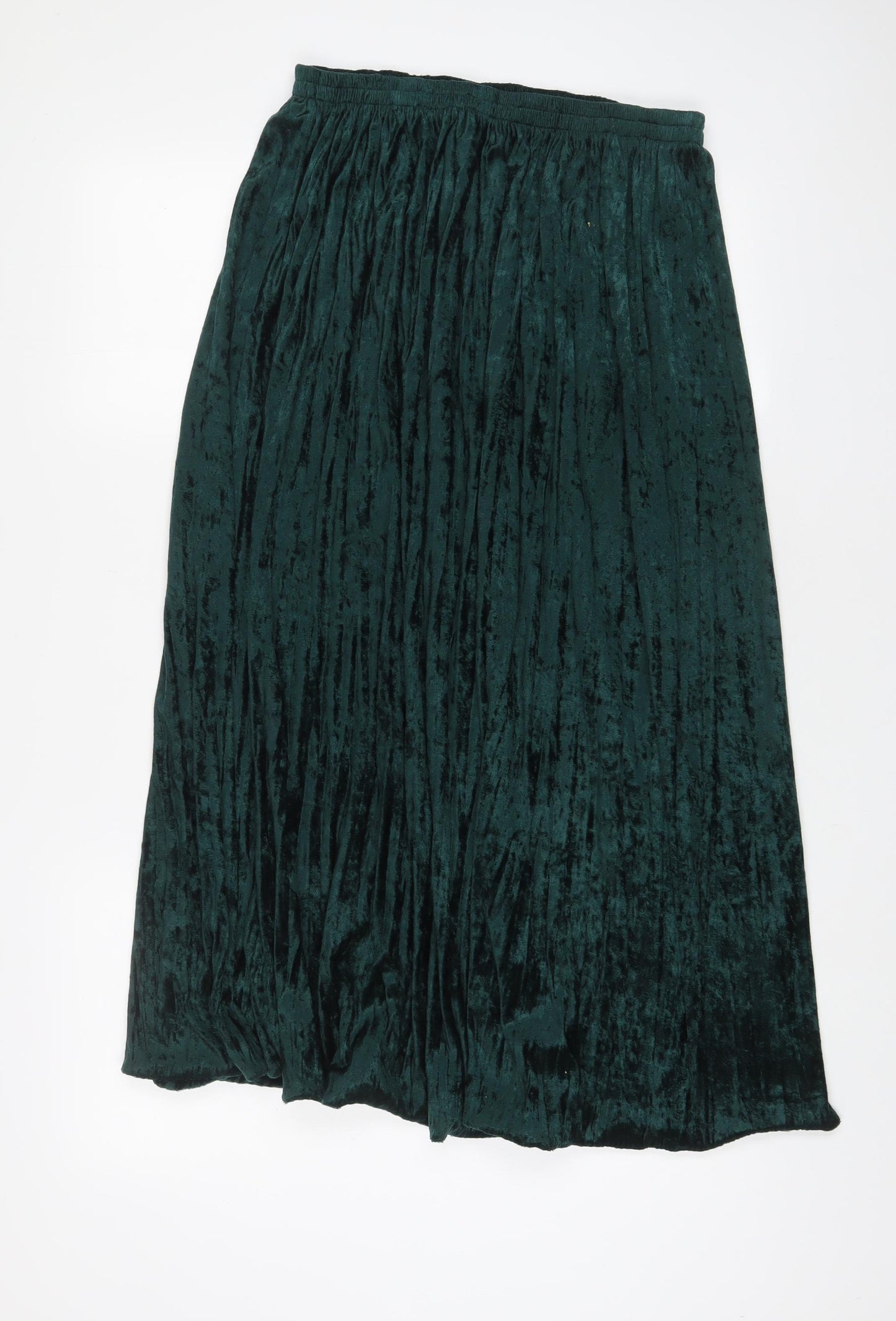 Laura Martin Womens Green Polyester A-Line Skirt Size 28 in