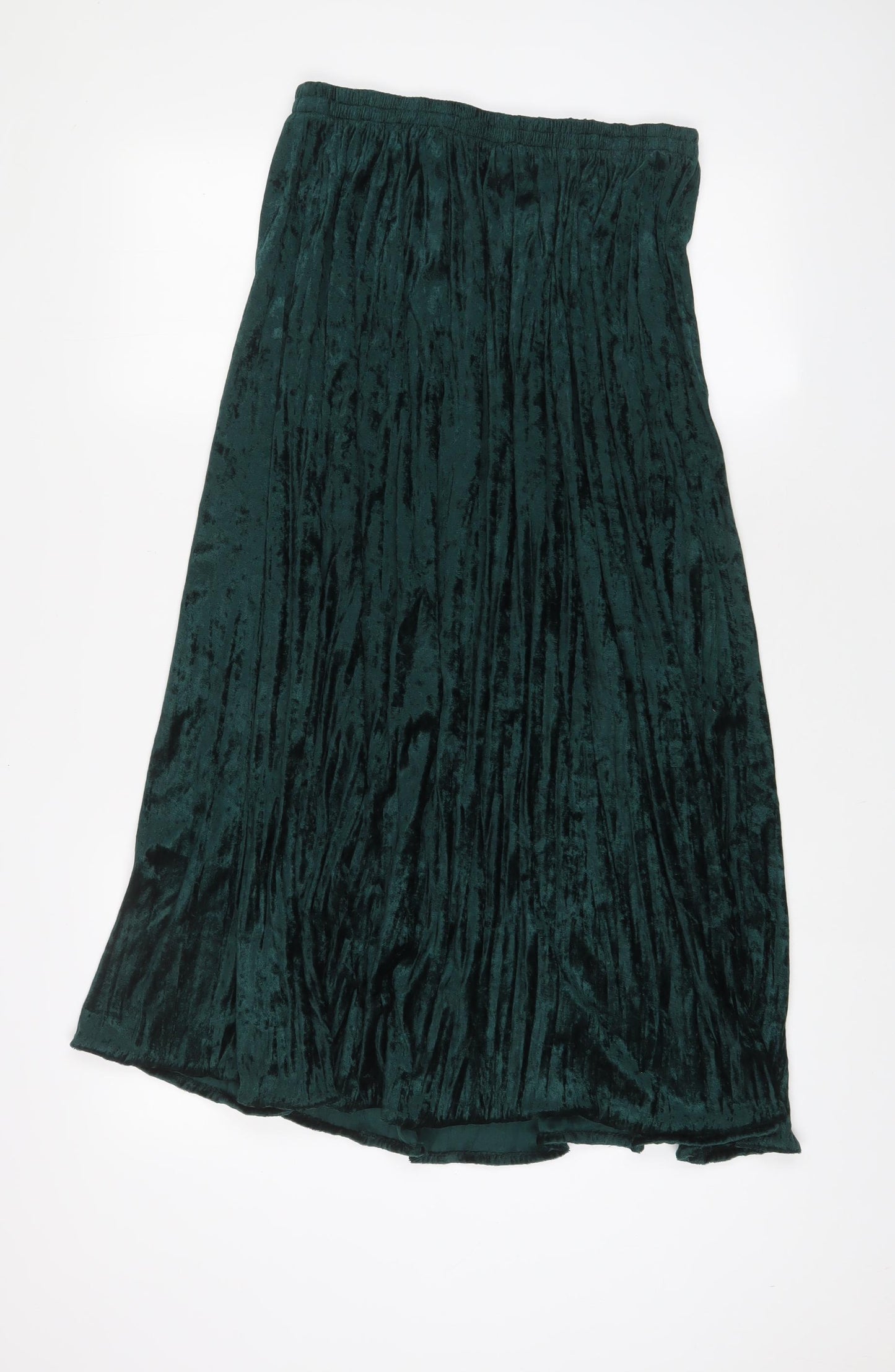 Laura Martin Womens Green Polyester A-Line Skirt Size 28 in