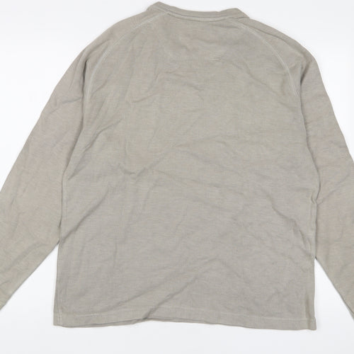 Blue Harbour Mens Grey Cotton Pullover Sweatshirt Size M