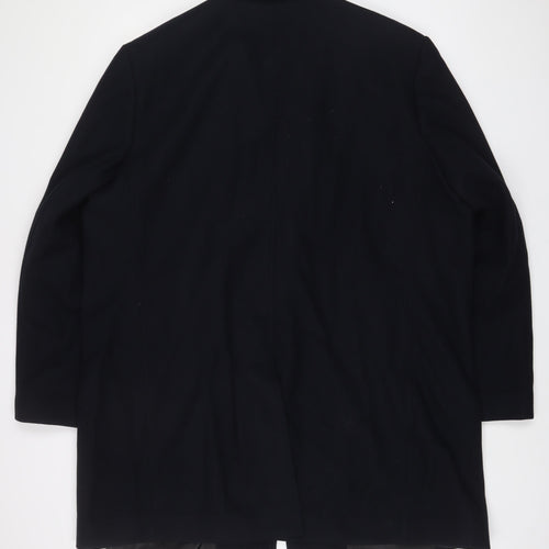 Marks and Spencer Mens Blue Overcoat Coat Size 3XL Button