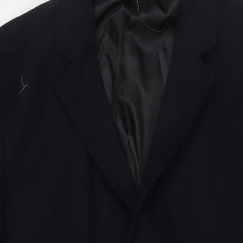 Marks and Spencer Mens Blue Overcoat Coat Size 3XL Button