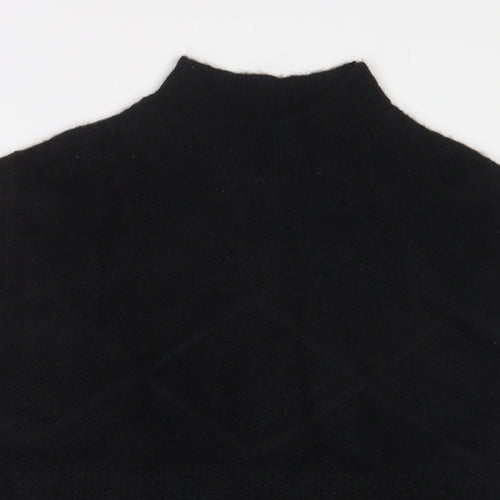 Per Una Womens Black Round Neck Acrylic Vest Jumper Size M
