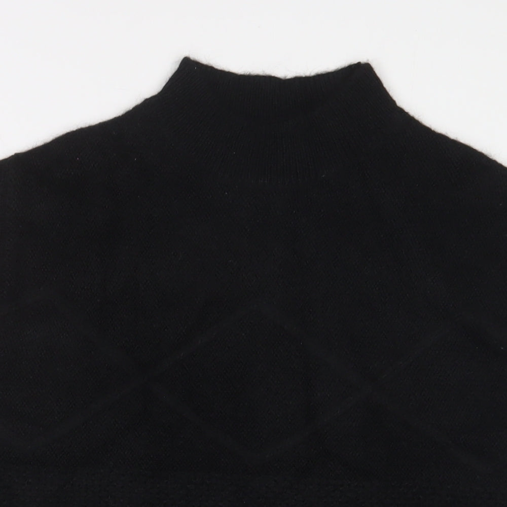 Per Una Womens Black Round Neck Acrylic Vest Jumper Size M