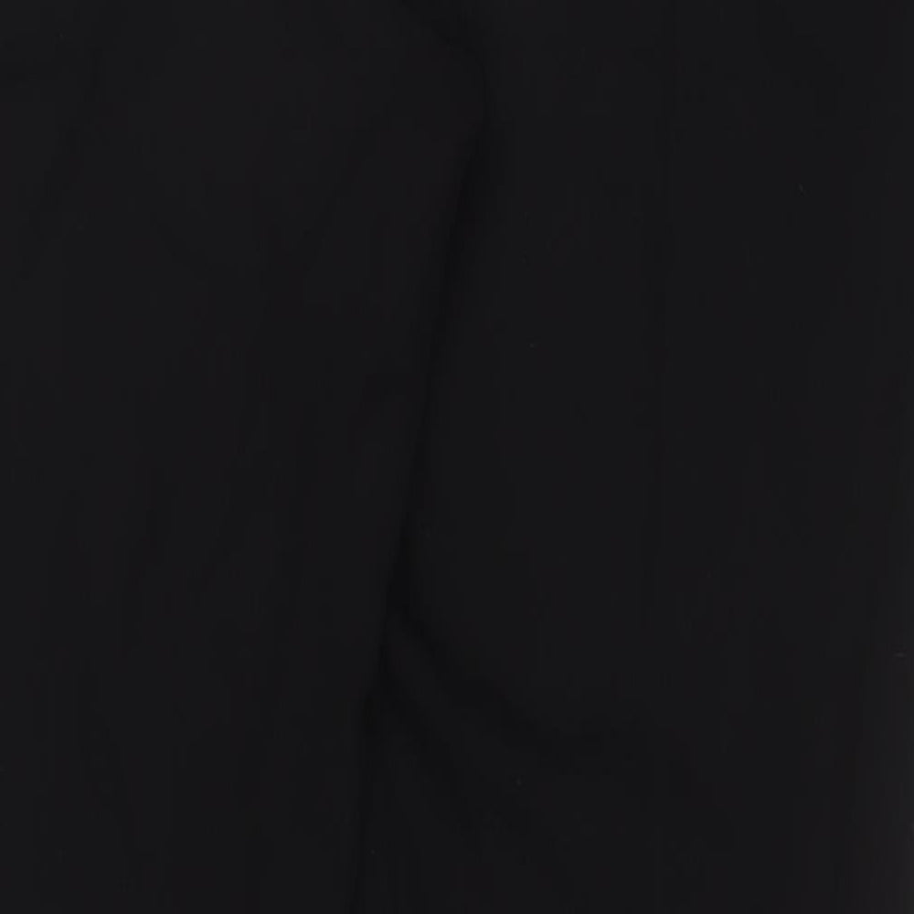 NEXT Womens Black Polyester Trousers Size 16 L33 in Regular Hook & Eye