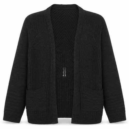 Light before dark Womens Grey V-Neck Acrylic Cardigan Jumper Size XS - Open