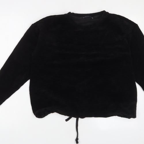 Marks and Spencer Womens Black Cotton Pullover Sweatshirt Size 10 Pullover
