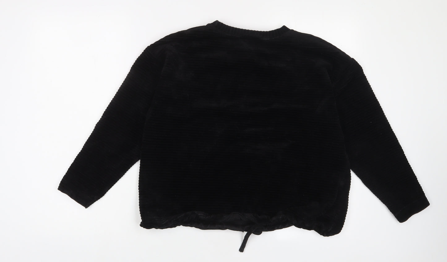 Marks and Spencer Womens Black Cotton Pullover Sweatshirt Size 10 Pullover