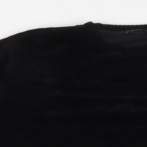 Marks and Spencer Womens Black Cotton Pullover Sweatshirt Size 10 Pullover