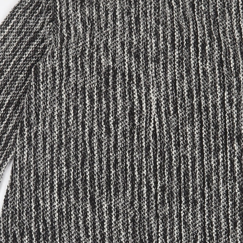 Mango Womens Grey Polyester Jumper Dress Size S Crew Neck Zip
