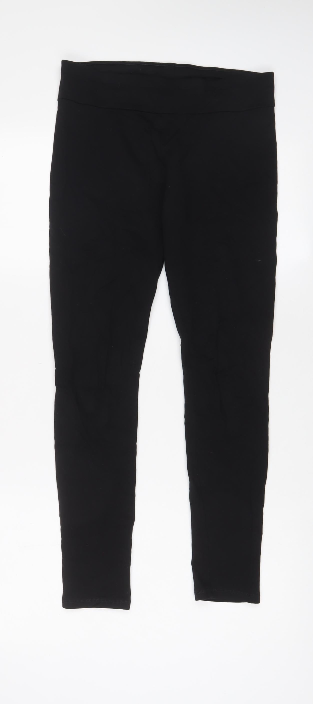 H&M Womens Black Cotton Capri Leggings Size M L27 in