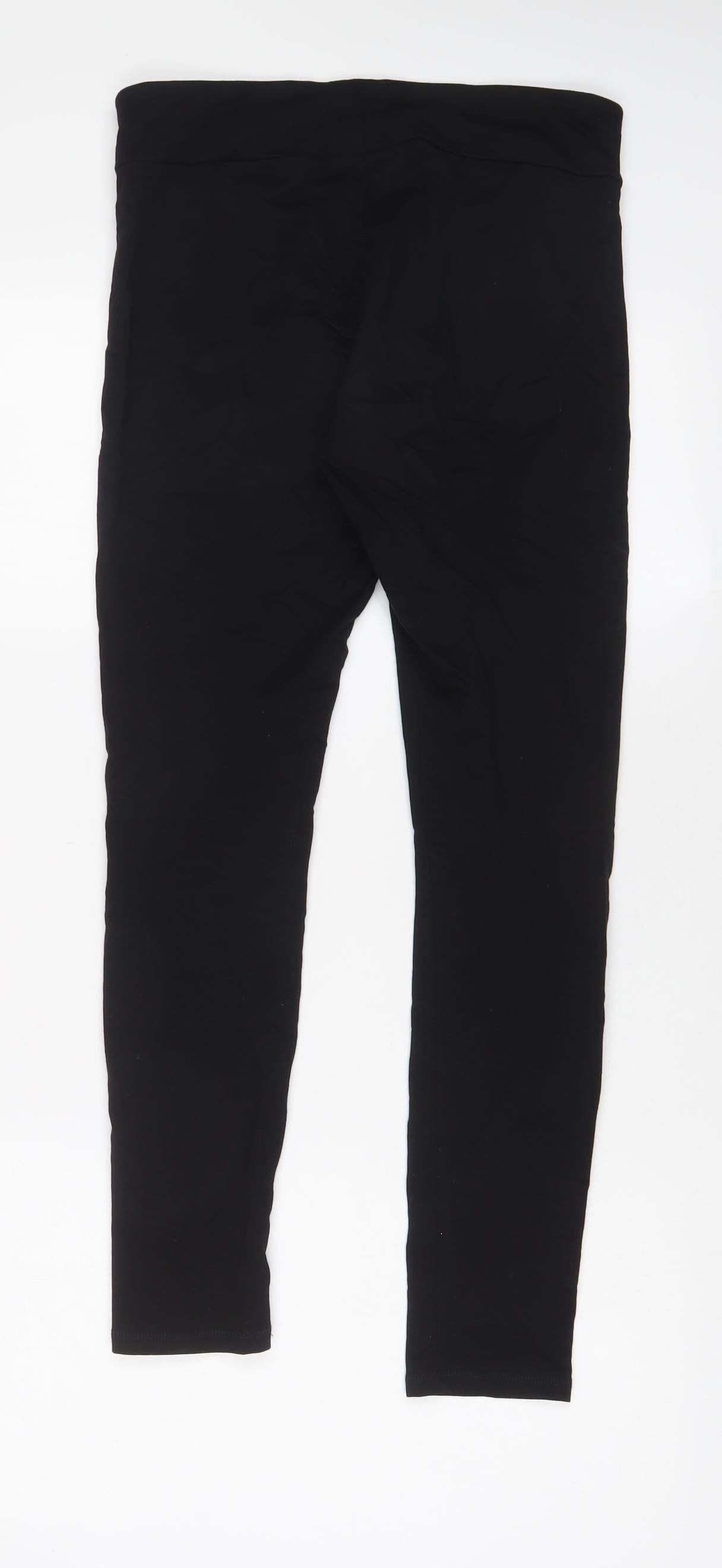 H&M Womens Black Cotton Capri Leggings Size M L27 in