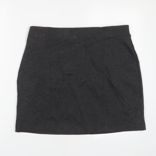 Marks and Spencer Womens Grey Viscose A-Line Skirt Size 16