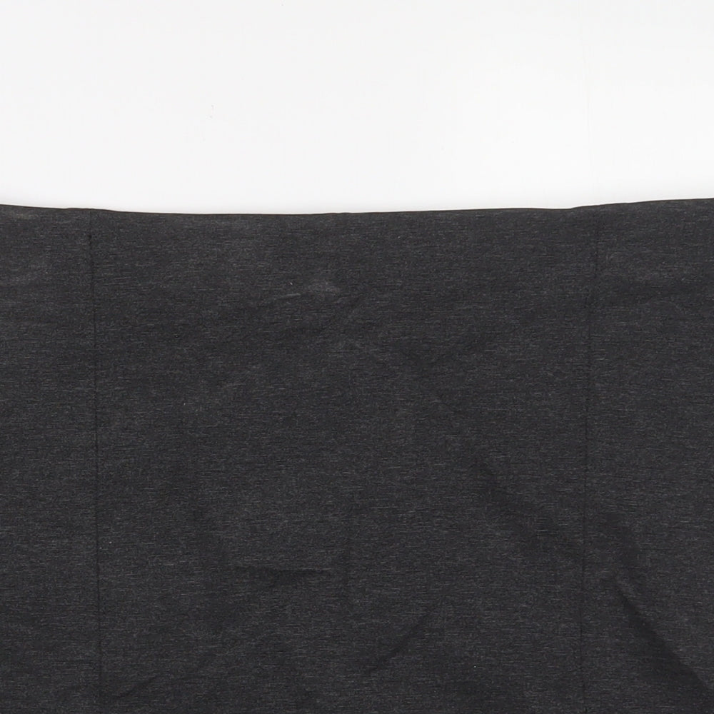 Marks and Spencer Womens Grey Viscose A-Line Skirt Size 16