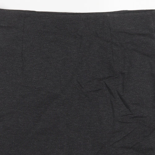 Marks and Spencer Womens Grey Viscose A-Line Skirt Size 16