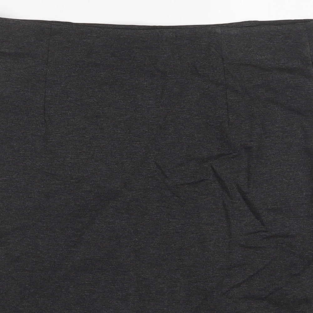 Marks and Spencer Womens Grey Viscose A-Line Skirt Size 16