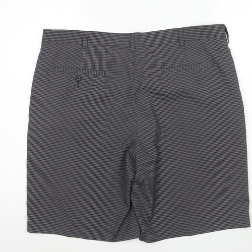 PGA TOUR Mens Grey Check Polyester Bermuda Shorts Size 38 in L10 in Regular Zip