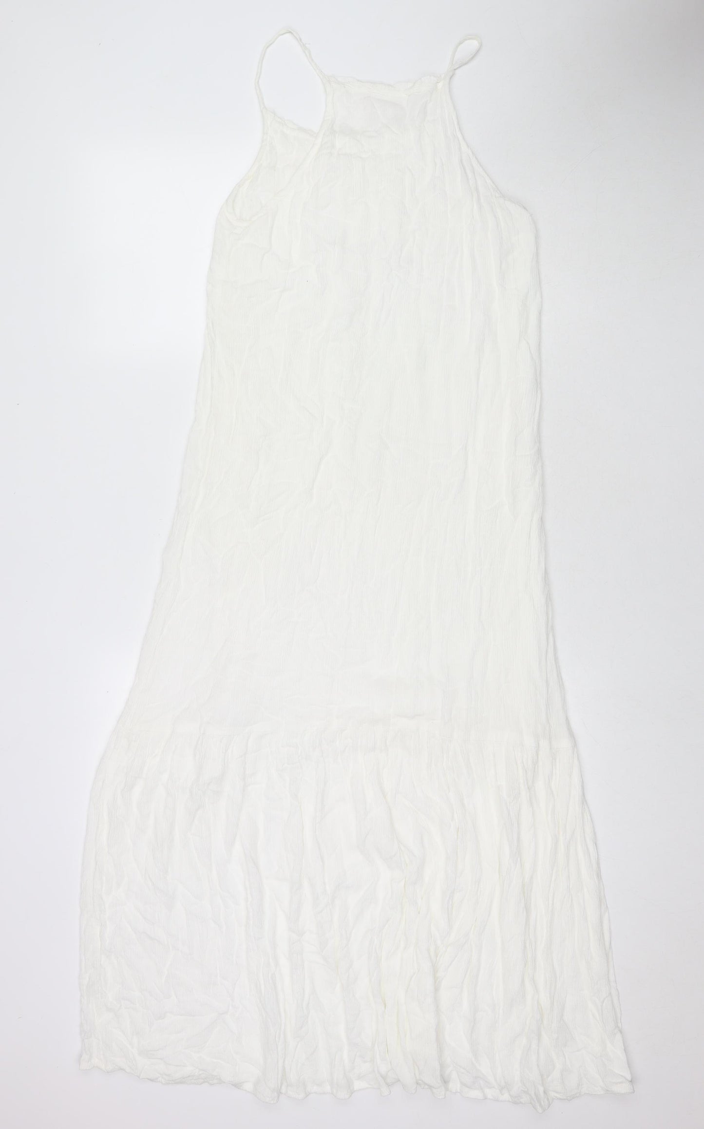 Kaffe Womens White Viscose Maxi Size 12 Square Neck Pullover