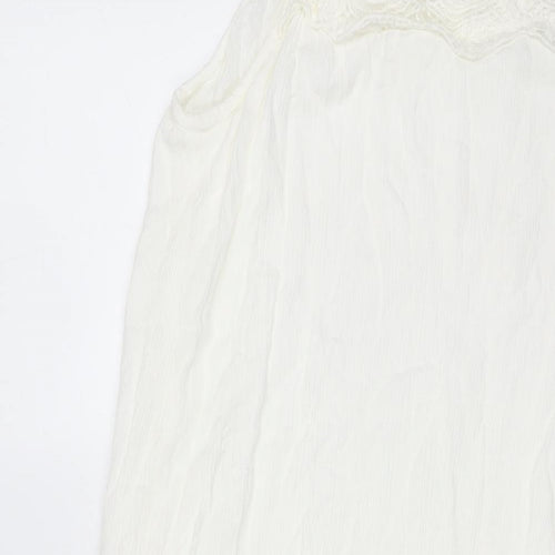 Kaffe Womens White Viscose Maxi Size 12 Square Neck Pullover