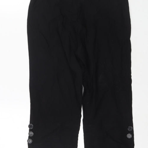Lilia Womens Black Cotton Bermuda Shorts Size M L17 in Regular Pull On