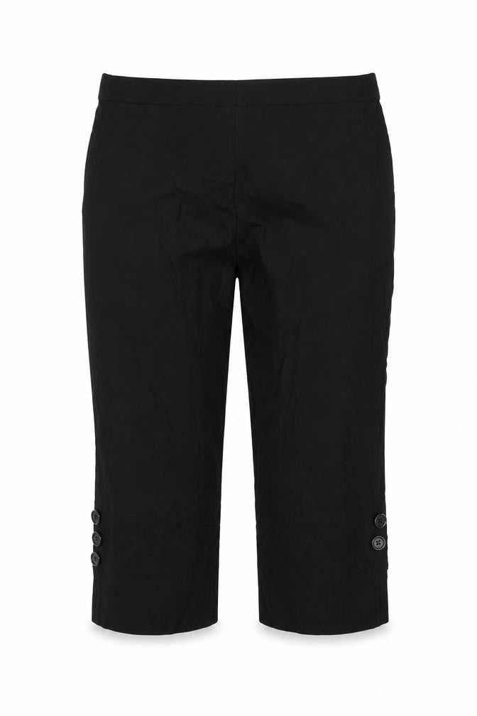 Lilia Womens Black Cotton Bermuda Shorts Size M L17 in Regular Pull On