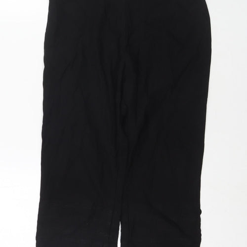 Lilia Womens Black Cotton Bermuda Shorts Size M L17 in Regular Pull On