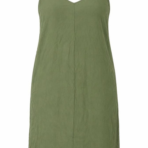 Marks and Spencer Womens Green Viscose Tank Dress Size 16 V-Neck Pullover