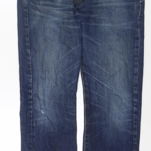 Levi's Mens Blue Cotton Straight Jeans Size 32 in L32 in Regular Zip