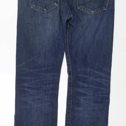 Levi's Mens Blue Cotton Straight Jeans Size 32 in L32 in Regular Zip