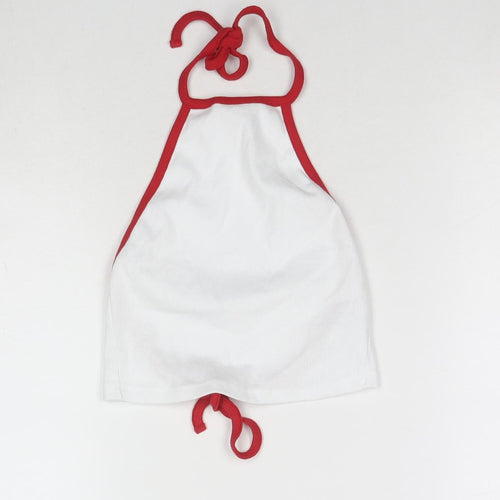 ASOS Womens White Cotton Cropped Tank Size 6 Halter