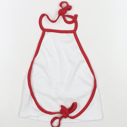 ASOS Womens White Cotton Cropped Tank Size 6 Halter