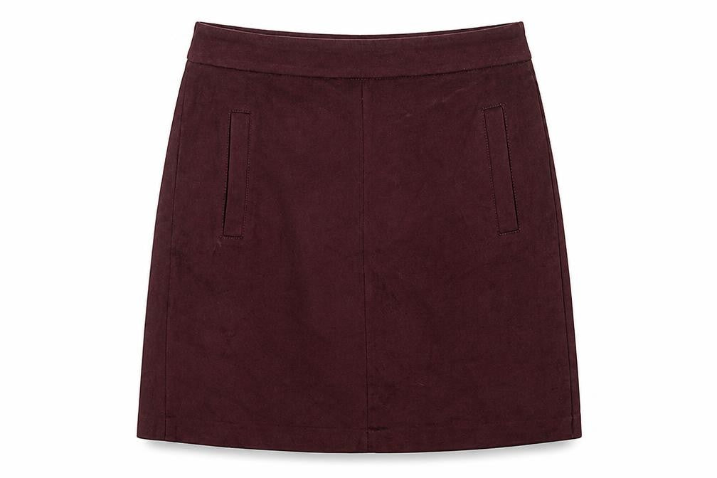 Dorothy Perkins Womens Brown Viscose A-Line Skirt Size 6 Zip