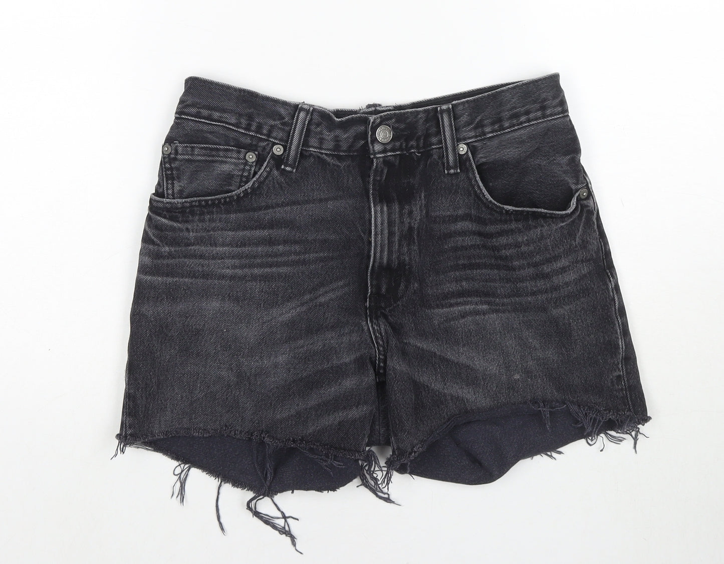 Levi's Womens Grey Cotton Cut-Off Shorts Size 28 in L3 in Regular Zip
