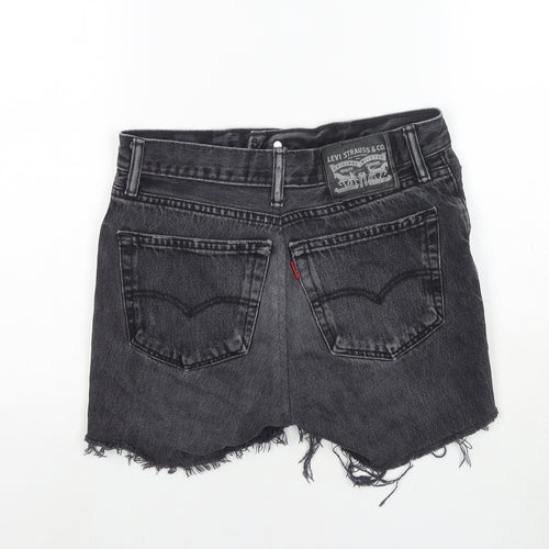 Levi's Womens Grey Cotton Cut-Off Shorts Size 28 in L3 in Regular Zip