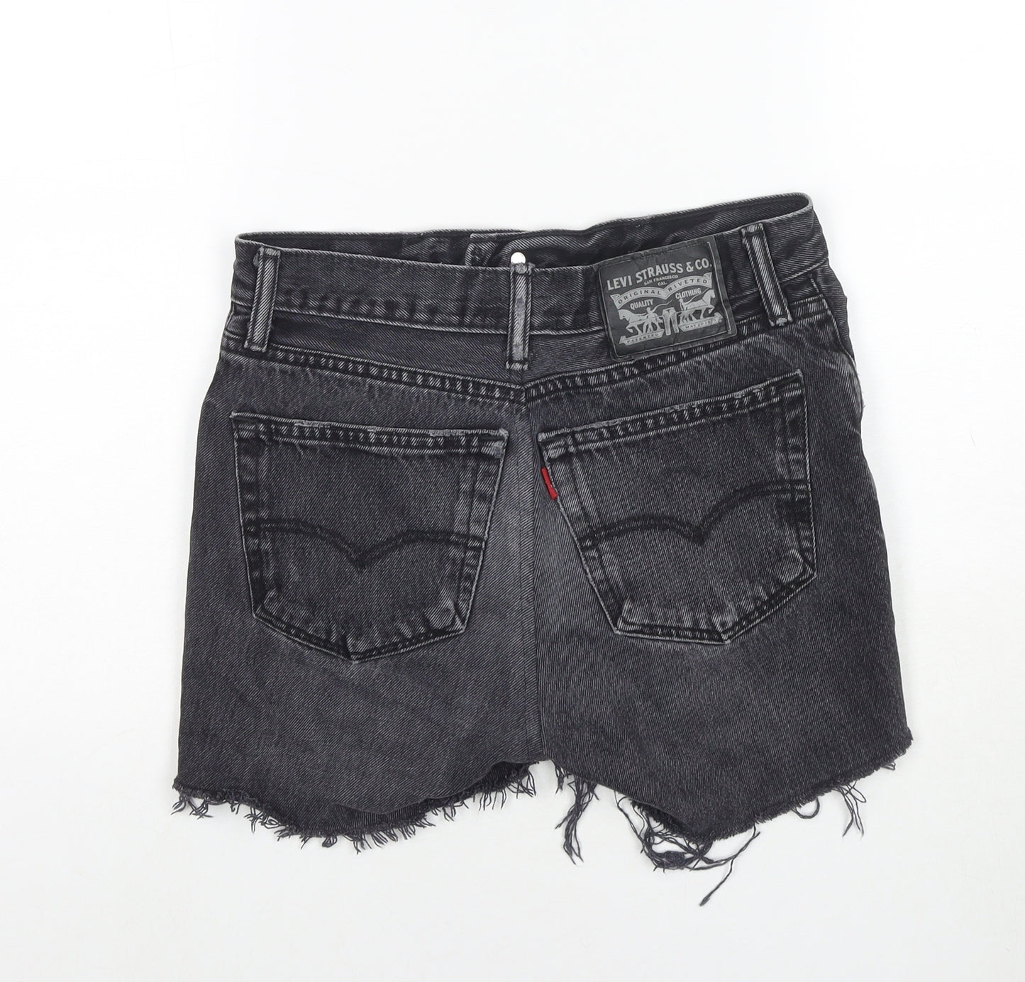 Levi's Womens Grey Cotton Cut-Off Shorts Size 28 in L3 in Regular Zip