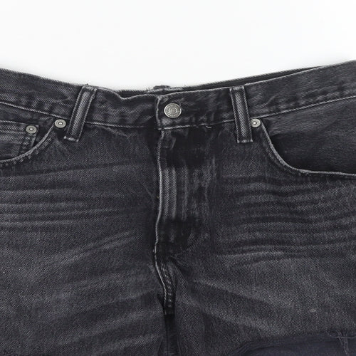 Levi's Womens Grey Cotton Cut-Off Shorts Size 28 in L3 in Regular Zip