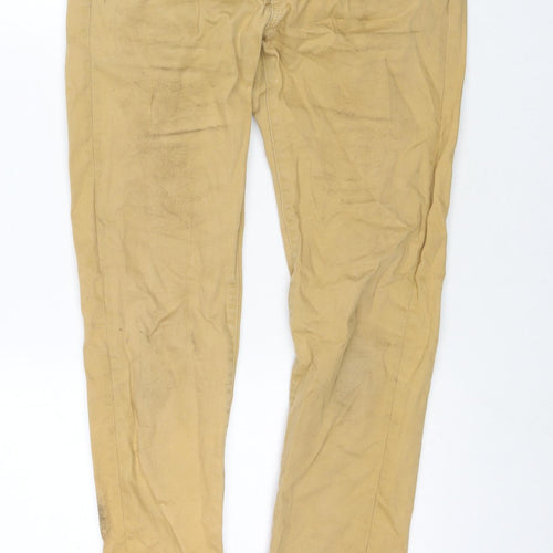 Uniqlo Mens Beige Cotton Skinny Jeans Size 30 in L34 in Regular Zip