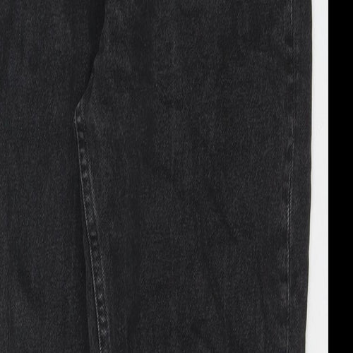 Weekday Womens Black Cotton Mom Jeans Size 31 in L30 in Regular Zip