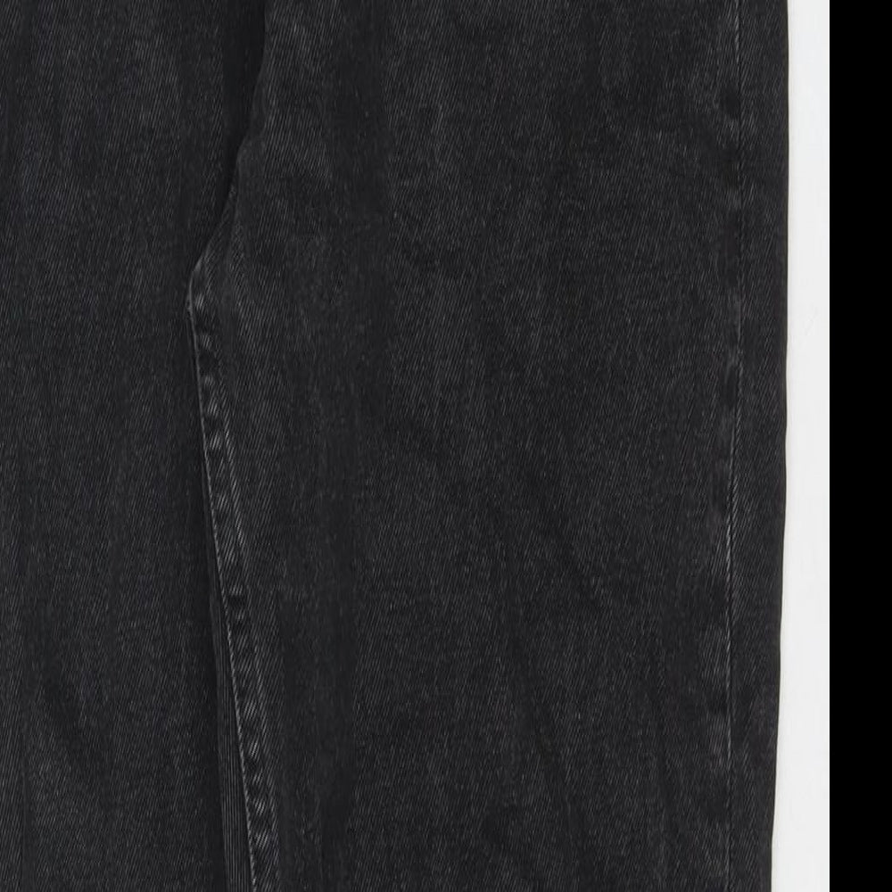 Weekday Womens Black Cotton Mom Jeans Size 31 in L30 in Regular Zip