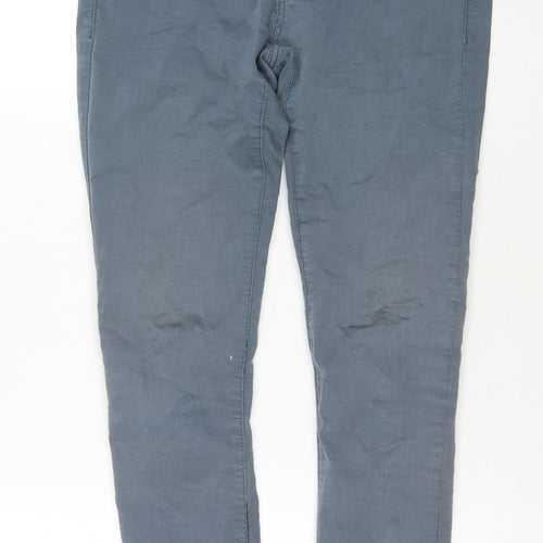 Topshop Womens Blue Cotton Skinny Jeans Size 28 L30 in Regular Zip
