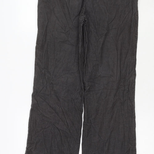 Jigsaw Womens Grey Cotton Snow Pants Trousers Size 10 L31 in Regular Zip