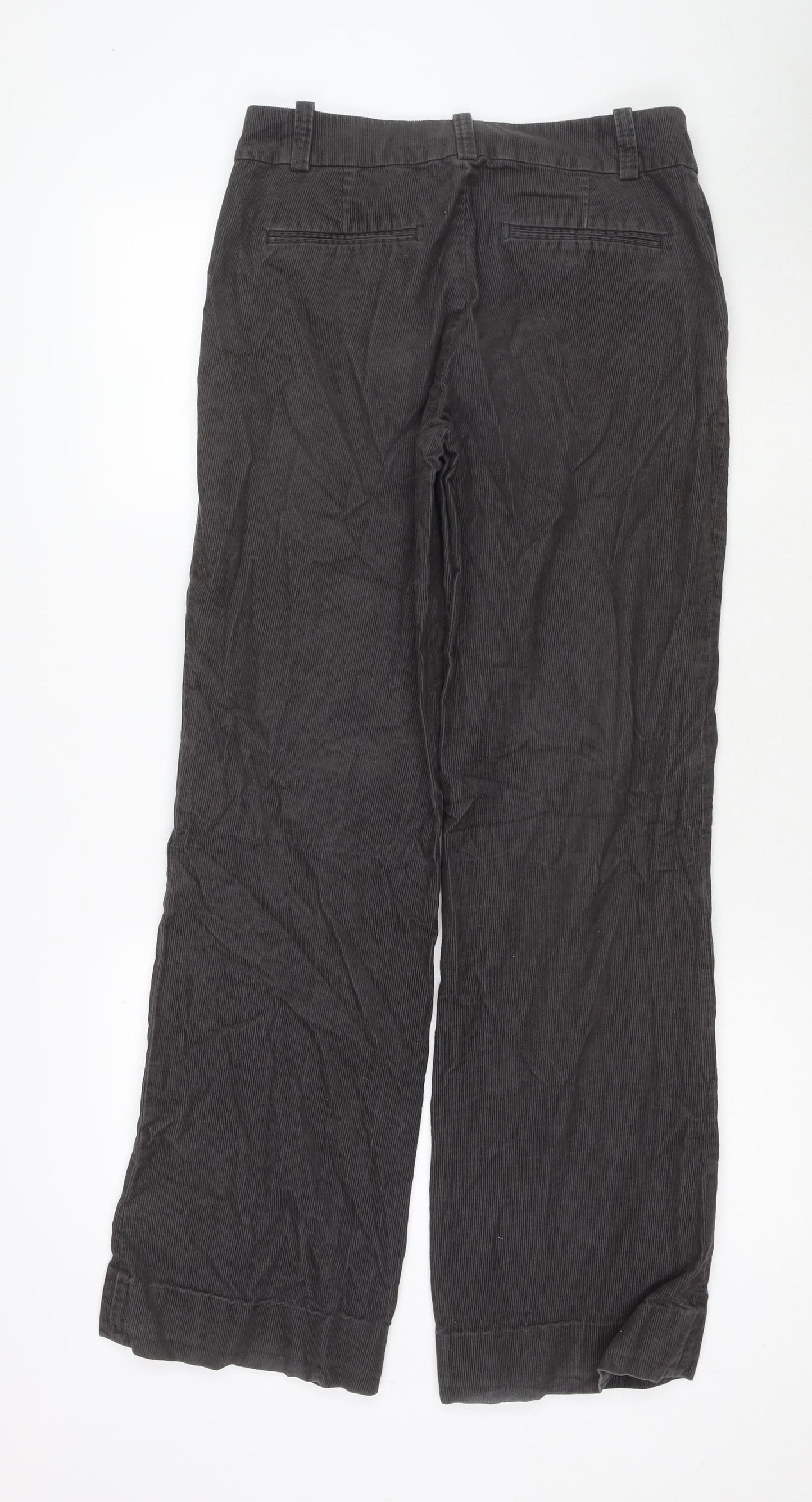 Jigsaw Womens Grey Cotton Snow Pants Trousers Size 10 L31 in Regular Zip