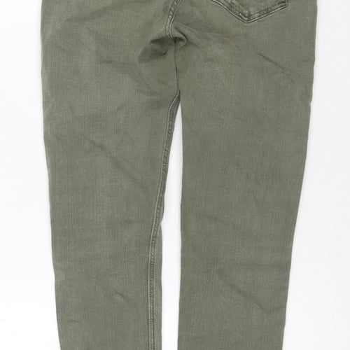 River Island Womens Green Cotton Skinny Jeans Size 10 L27 in Regular Zip