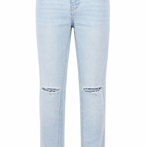 New Look Girls Blue Cotton Skinny Jeans Size 12 Years L25 in Regular Zip - Distressed